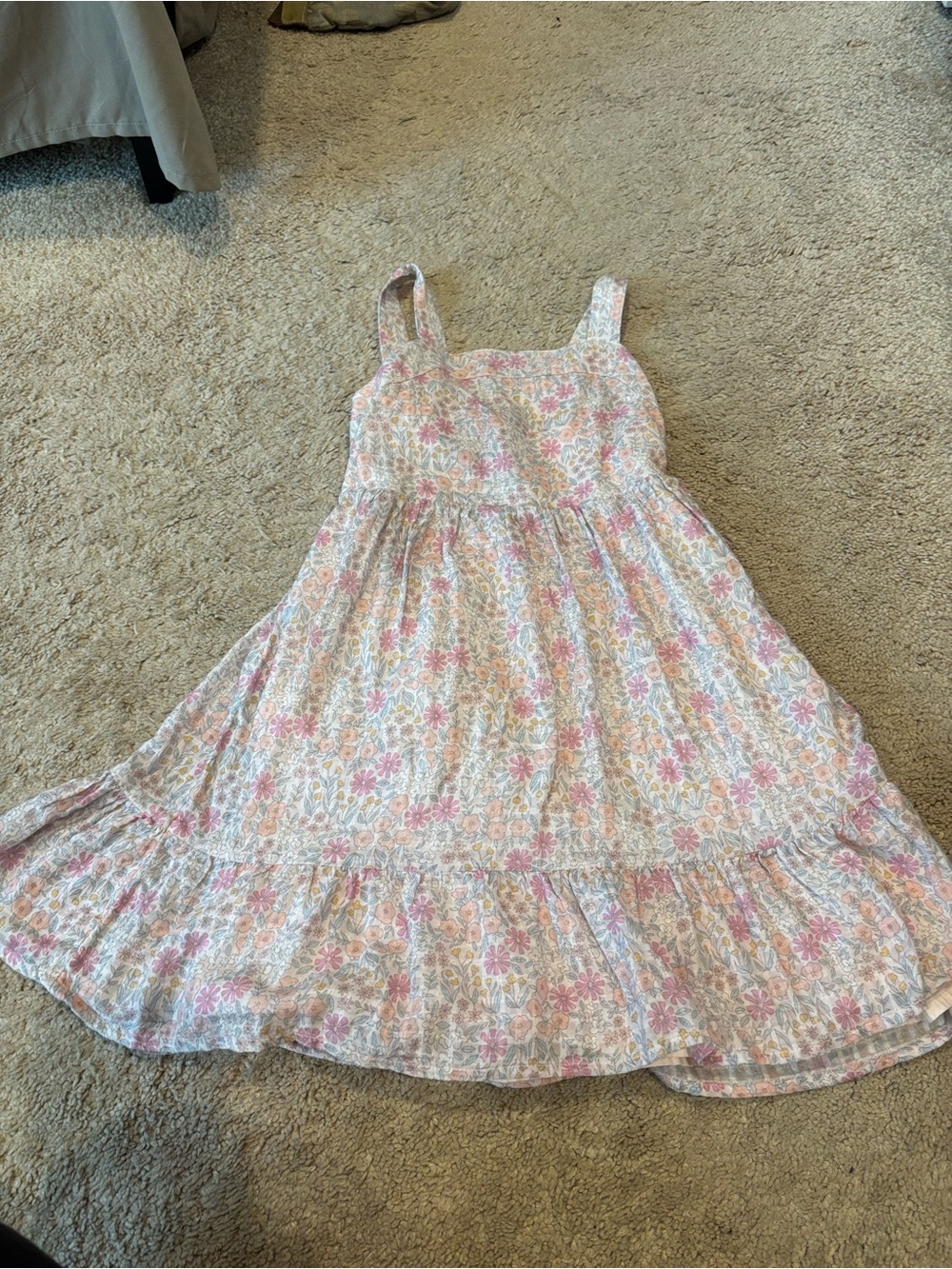 Girls' Pink Floral Sundress